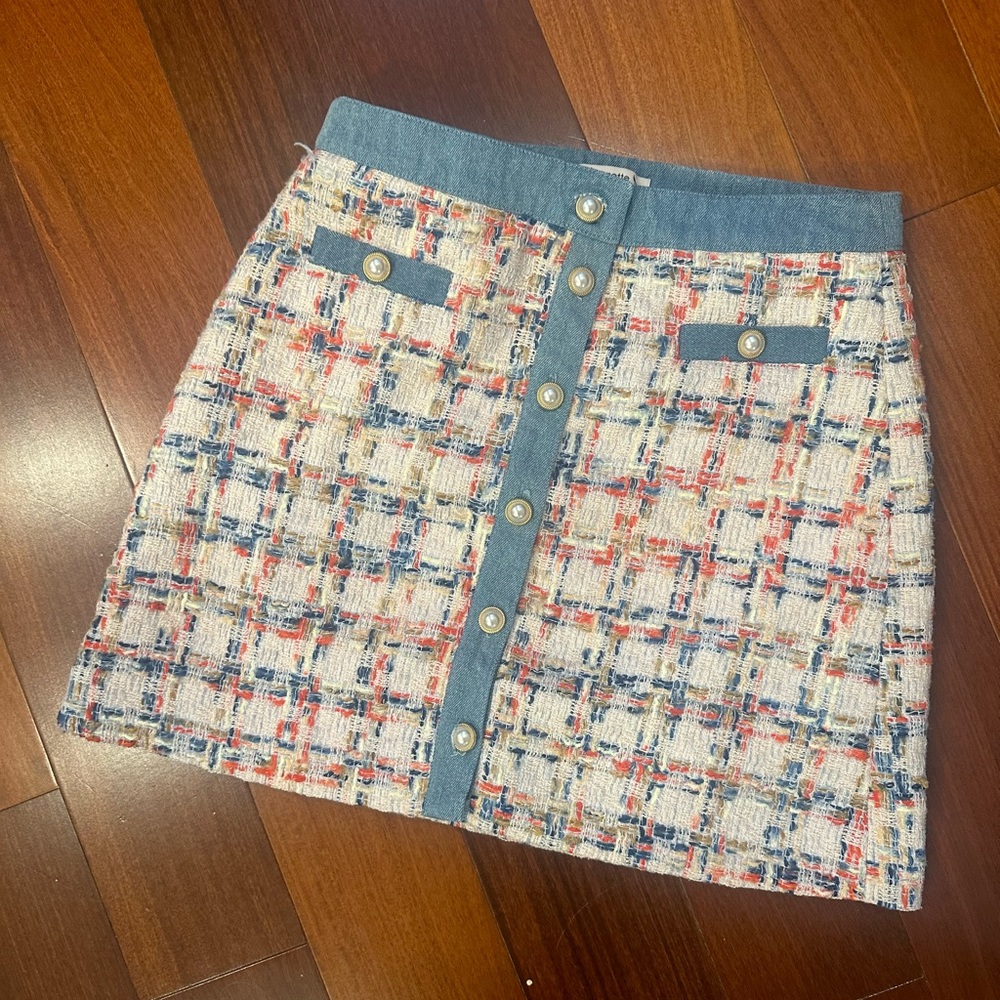 Nanette Lepore Multicolor Tweed  Skirt